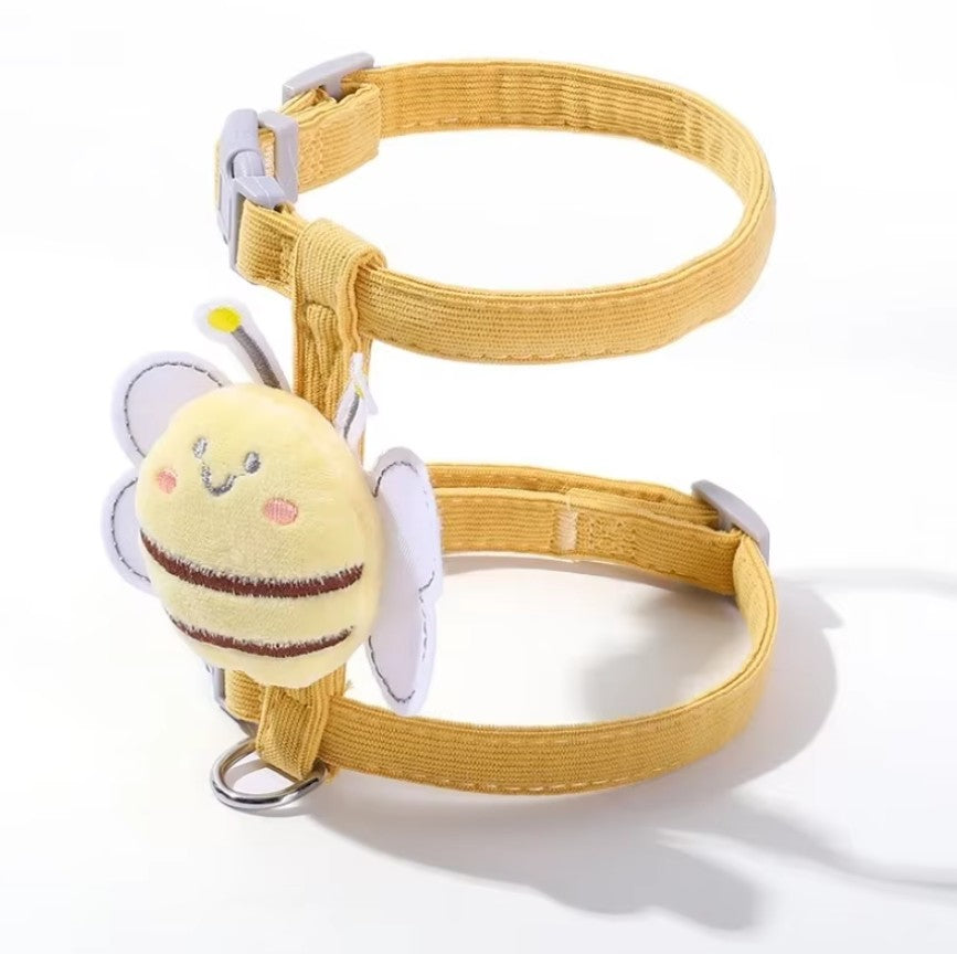 Harnais Réglable pour Chat avec Laisse – Harnais mignon en forme d'Abeille