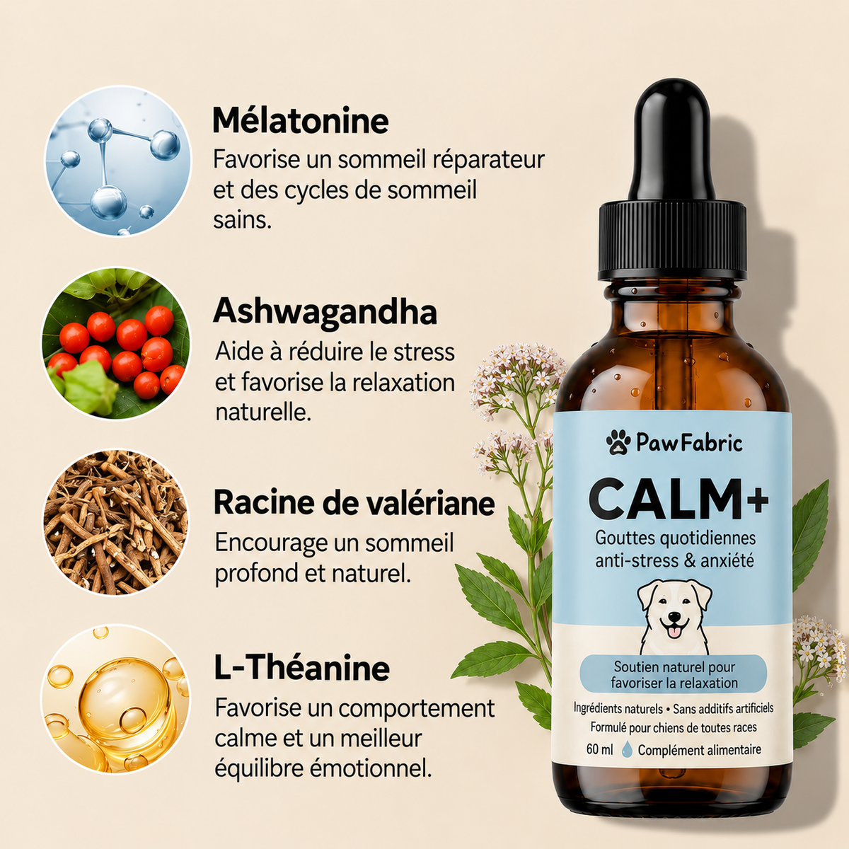 CALM+ Gouttes quotidiennes stress & anxiété