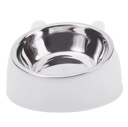 Gamelle Inclinée en Inox pour Chat – Ergonomique