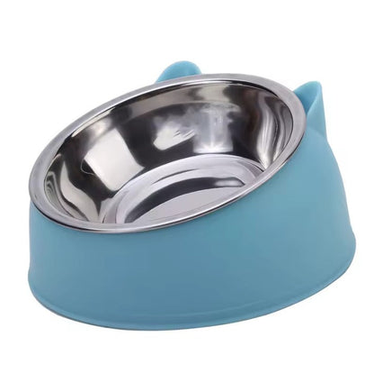 Gamelle Inclinée en Inox pour Chat – Ergonomique