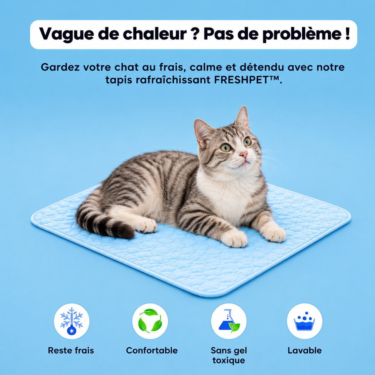 FRESHPET™ — Tapis rafraîchissant pour chats et chiens