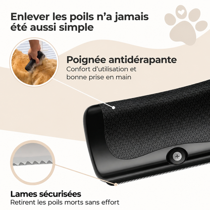 Brosse anti-poils pour chien Sublim'poils™