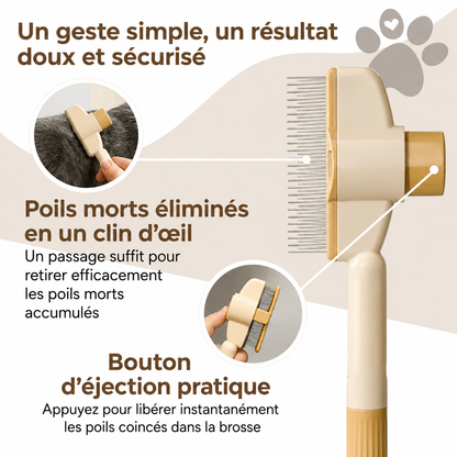 Brosse Attrape'poils™ pour chats