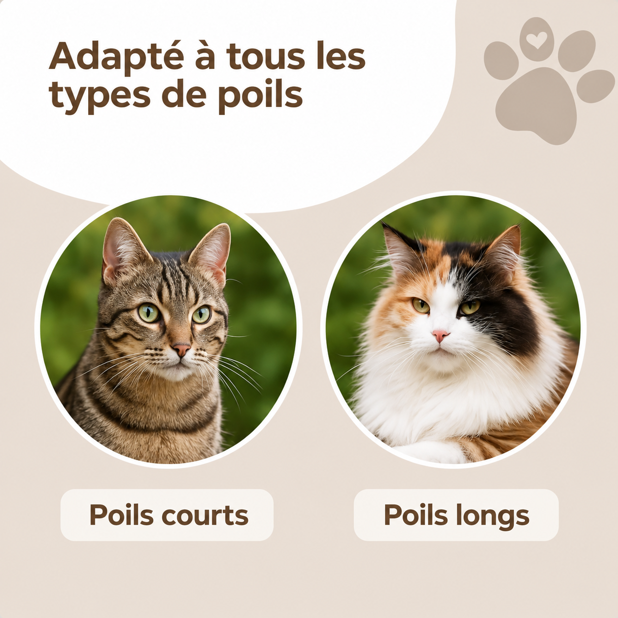 Brosse Attrape'poils™ pour chats