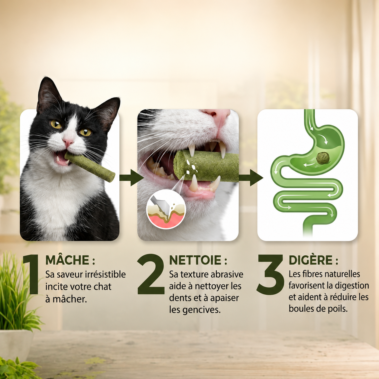 Cat Grass Chew Sticks