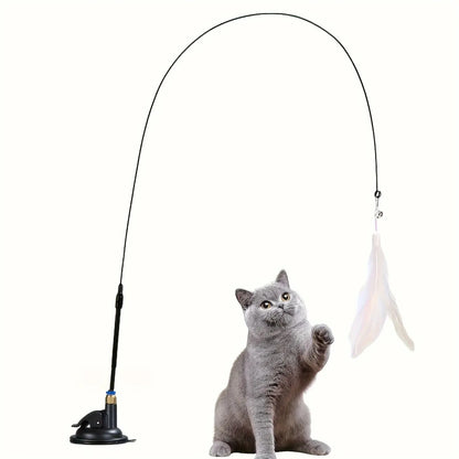 Canne à pêche plumes pour chat