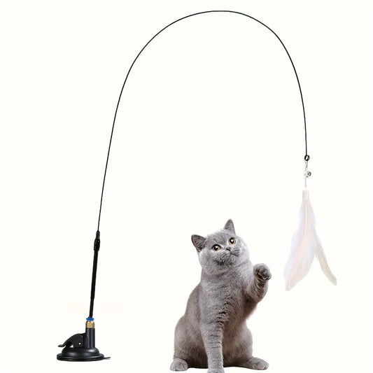Canne à pêche plumes pour chat