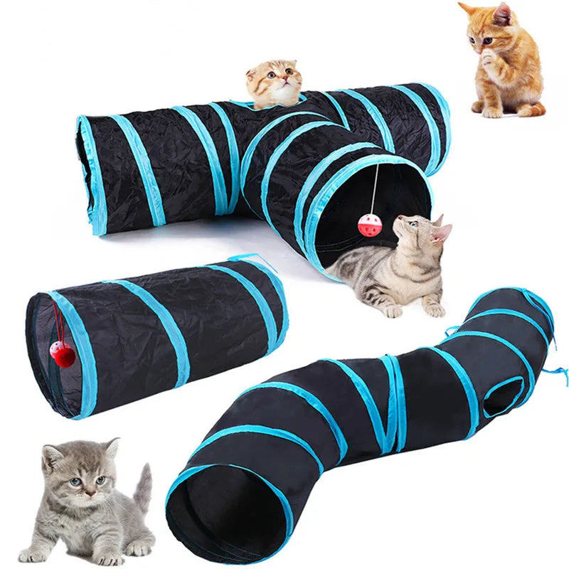 Tunnel pliable de jeu pour chat