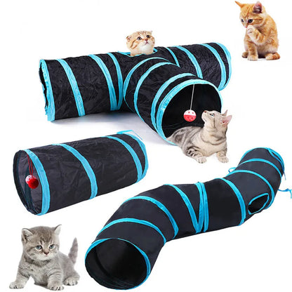 Tunnel pliable de jeu pour chat