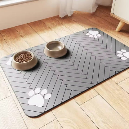 Tapis de Gamelle Absorbant pour Chat – Antidérapant