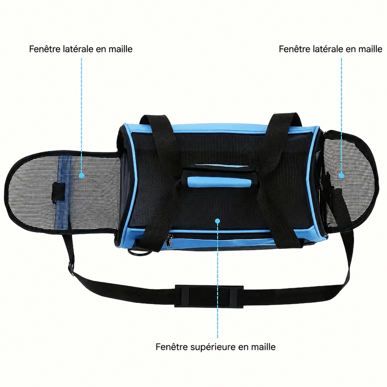 Sac de Transport Pliable pour Chat – Maille Respirante