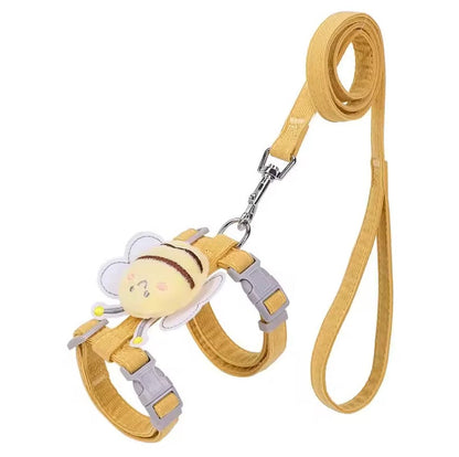 Harnais Réglable pour Chat avec Laisse – Harnais mignon en forme d'Abeille
