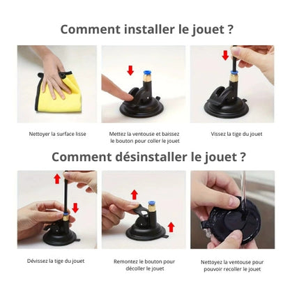 Canne à Pêche pour Chat avec Plumes et Clochette