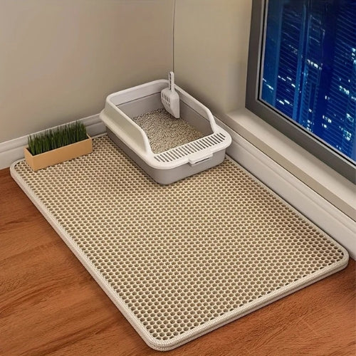Grand Tapis de Litière Double-Couche – Anti-Dispersion